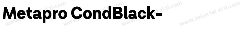 Metapro CondBlack字体转换